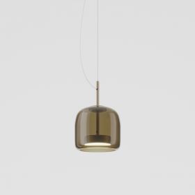 JUBE Zeitlose LED Glaspendelleuchte aus Italien Vistosi Hngeleuchte, Glas in Bronze-Braun.