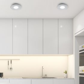 MICKEY Flat ceiling lamp 1-light Deckenleuchte in Hellgrau, Kche.