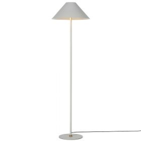 HATTY Moderne Stehleuchte Mittelfuß-Stehlampe in Grauweiß.