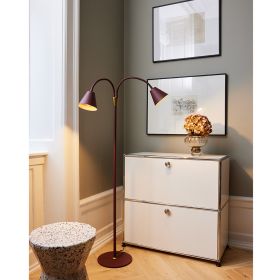 HATTY Bodenstehlampe 2-flammig Wohnzimmer-Stehleuchte mit zwei flexiblen Lichhtquellen.