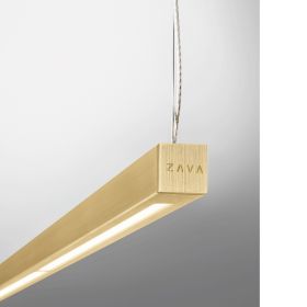 TRATTI Long brass pendant light Hochwertige Hngeleuchte, Oberflche Messing satiniert.