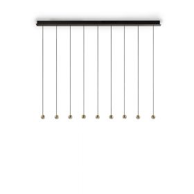 MAGNETIC Moderne LED Hngeleuchte Lange Esstischleuchte mit neun Pendeln.