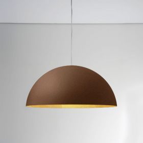 AMEDEO hemispherical pendant light surface Corten