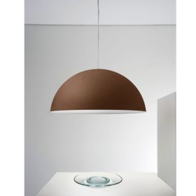 AMEDEO Halbkugel Pendelleuchte Oberflche Corten Halbkugel-Hngeleuchte Oberflche Rost/Wei.