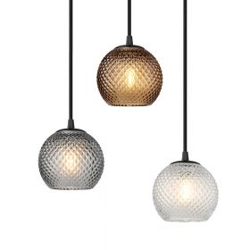 MINI KNAP BALL pendant light with pressed glass