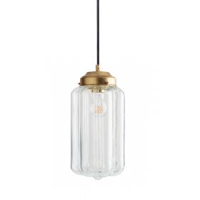 ELSA brass pendant light - glass shade