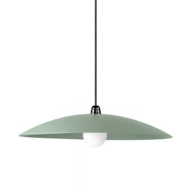 KIND Large pendant lamp in many colors Pendelampe mit groem Schirm in Hedge Green.