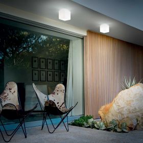 UNO wall and ceiling light for indoors and outdoors Quadratische Deckenlampe fr die Terrasse.