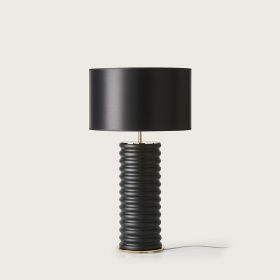 FARRO Modern table lamp Moderne Tischlampe mit schwarzem Keramik-Fu.