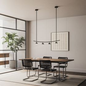 TANA Long design pendant light in black Die lange Design-Hngeleuchte in matt Schwarz.