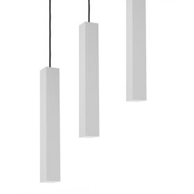 EASY SYSTEM 3-light pendant in light gray