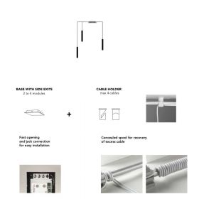 EASY SYSTEM 3-flammiges Pendel in Lichtgrau