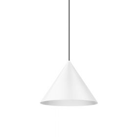 KONKO LIGHT White pendant light in cone shape