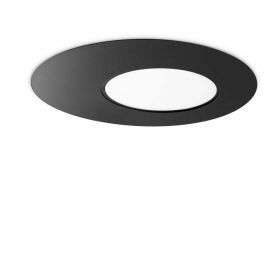 EDIR Flat, dimmable ceiling light Flache, dimmbare Deckenleuchte in Schwarz.