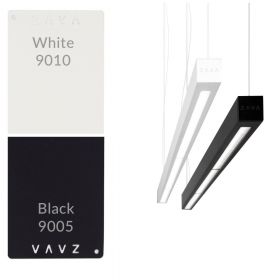 TRATTI SW Long pendant light Up & Down Lange Hngeleuchte in Schwarz oder Wei.