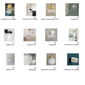 MASCHA pendant lamp with porcelain holder Verschiedene Lampenglser.