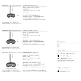 NET Italienische Design Hngeleuchte 100 cm