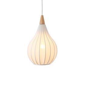TROPFEN TEXTIL White drop-shaped pendant light Wohnliche Hngelampe in Wei  23 cm.