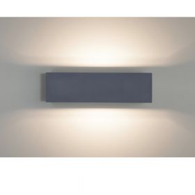 QUAREO Auenwandleuchte indirektes Licht Auenwandlampe in Anthrazit-Schwarz. Up&Down.