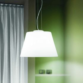 DONJA Groe Glas-Hngeleuchte Weie Glas-Hngeleuchte fr den Esstisch.