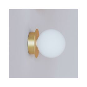 MIORI Kleine Wandleuchte mit Kugelglas  10 cm Kleine Wandleuchte, Haltung Lackierung Gold.