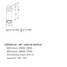 TWIST SURFACE Movable ceiling spotlight Beweglicher Deckenspot in zylindrischer Form.