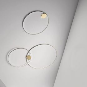 RINGS Ring LED design ceiling light made of brass