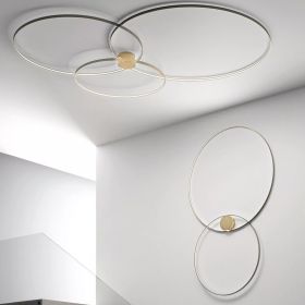 RINGS Ring LED design ceiling light made of brass Groe, ringfrmige Wand- oder Deckenleuchten.
