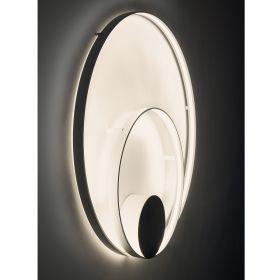 RINGS Ring LED design ceiling light made of brass Kompositon mit zwei Ring-Leuchten.
