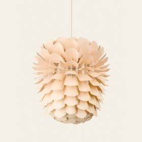 ZAPPY Cone-shaped pendant light made from ash wood