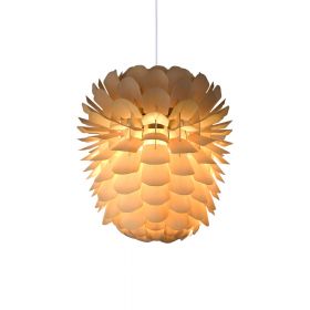 ZAPPY zapfenfrmige Pendelleuchte aus Holz ZAPPY small, Holz Esche. Beleuchtet.