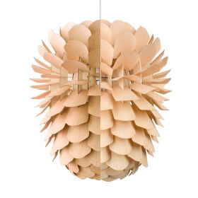 ZAPPY zapfenfrmige Pendelleuchte aus Holz Beide Hlzer im Vergleich: Links Eiche, rechts Esche.
