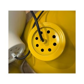 PARABOLICA Metall-Schirm Pendellampe Gelber Lampenschirm von 35 cm Dm.