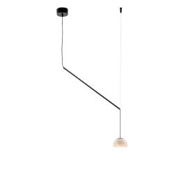 ABSIDIOLA MOBILE pendant lamp with decentralized suspension Alabaster shade