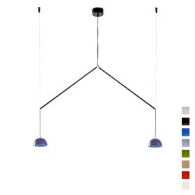 ABSIDIOLA MOBILE double pendant lamp with ceramic shade