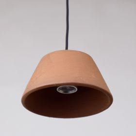 ABSIDIOLA MOBILE double pendant lamp with ceramic shade Mini Hngeleuchte, konischer Schirm Terracotta.