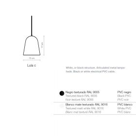 LULa Pendellampe aus Metall Pendellampe mit Schirm 15 cm Durchmesser.
