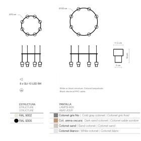 CAIN CHANDELIER Modern chandelier Abmessungen des Kronleuchters.