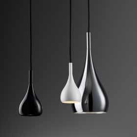 JOYA Kleine italienische Pendelleuchte in Schwarz Kleine, italienische Pendelleuchte in den Oberflchen Schwarz, Wei oder Chromiert.
