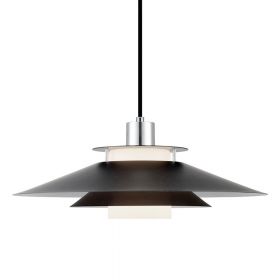 TURIN Pendelleuchte im dnischen Design in Schwarz/Chrom