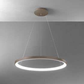 BENNINGTON Ringfrmige Hngeleuchte dimmbar Groe Ring-Leuchte in der Farbe Sand bzw. Beige.