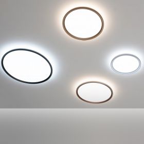 HENNESSY Flache Deckenleuchte mit Up-light