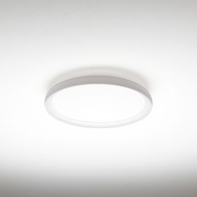 HENNESSY Flat ceiling light with up-light Flache Deckenlampe in Wei,  40 cm.