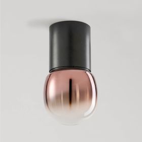 MODIGILINI Kleine italienische Deckenleuchte Ros glnzendes Lampenglas.