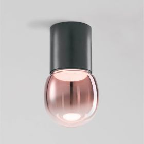 MODIGILINI Kleine italienische Deckenleuchte Beleuchtetes Lampenglas der Deckenlampe.