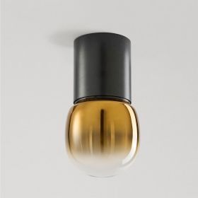 MODIGILINI Kleine italienische Deckenleuchte Gold glnzendes Lampenglas der Deckenlampe.