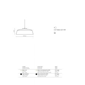 RAVAL metal shade pendant lamp Abmessungen der Hngelampe.