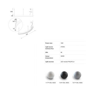 ALFRED Arched pendant light Hngeleuchte fr Empfangstresen.