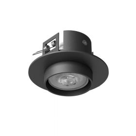 Einbau-Deckenfassung GU10 Einbau-Deckenlampe GU10 Sockel, schwarz.