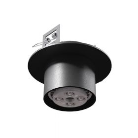Einbau-Deckenfassung GU10 Ausfhrung 2: Einbautiefe min. 3,9 cm, schwarz.